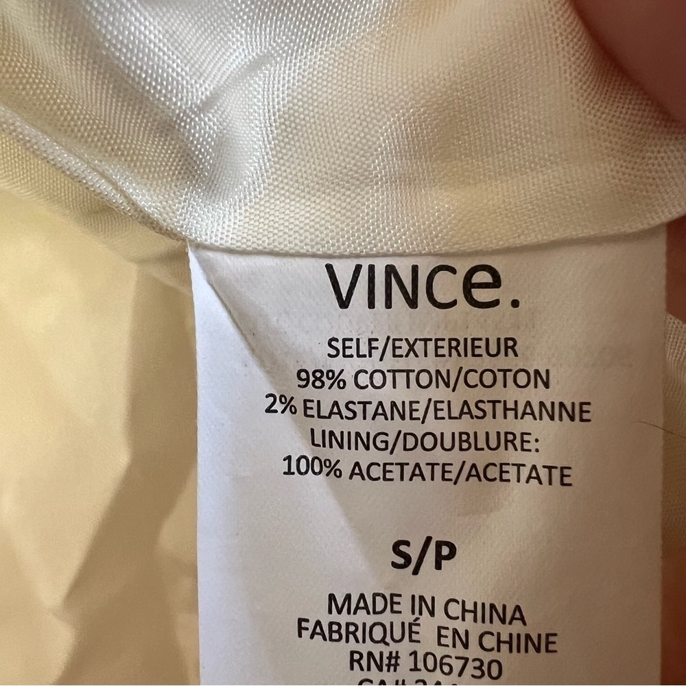 Vince ivory textured fabric asymmetrical zip jacket - Picture 7 of 9